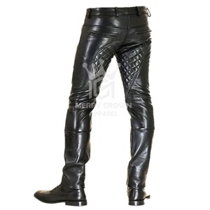 Men's Fashion Leather Pants In Solid Color Best Supplier Bulk Quantity Fashion Leather men's pants - Product Image 6