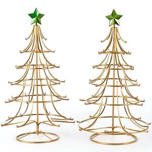 ต้นคริสต์มาสลวดทรงดาวทำด้วยมือทรงกรวยของตกแต่งเทศกาลและวันหยุดในร่ม - Product Image 4