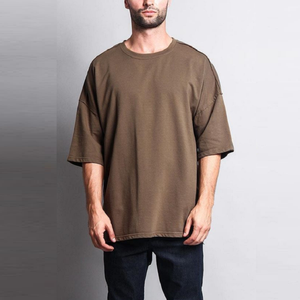 เสื้อยืดคุณภาพสูงสำหรับผู้ชาย เสื้อยืดเปล่าพิมพ์ลายกราฟิกตามสั่ง เสื้อยืดคอตตอนเนื้อหนา เสื้อยืดโอเวอร์ไซส์สำหรับผู้ชาย - Product Image 3