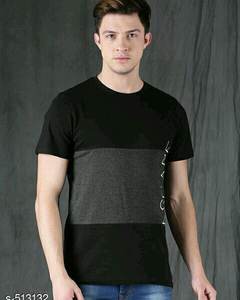 Camiseta de Cuello Redondo de Algodón Suvin Premium para Hombre, Estampado Elegante, Estilo Casual Regular, Cómoda, Patrones Únicos para Uso Diario - Product Image 1