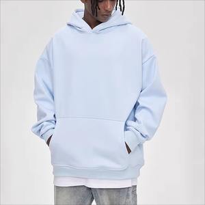 Sudadera con Capucha Corta de Alta Calidad en Algodón/Poliéster, Unisex, Estilo Urbano Desgastado, 550GSM, Felpa Francesa Gruesa, Otoño - Product Image 3