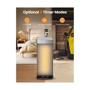 1500W riscaldatore elettrico elettrico in ceramica riscaldamento rapido spazio interno riscaldamento bagno telecomandato EU Plug 2-in-1 per casa auto - Product Image 5