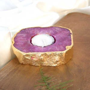 Bougeoir en cristal d'agate dorée moderne Offre Spéciale chauffe-plat de luxe Votive pour mariage et décoration intérieure à bas prix - Product Image 3