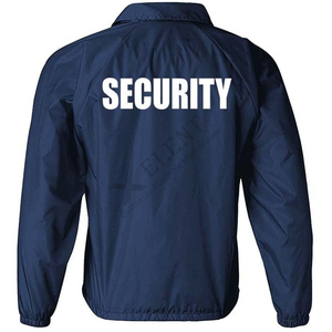 เสื้อแจ็คเก็ตกันลมพิมพ์โลโก้ตามสั่ง สีดำและสีน้ำเงิน เสื้อแจ็คเก็ตกันน้ำสำหรับฤดูร้อนสำหรับเจ้าหน้าที่รักษาความปลอดภัย - Product Image 3