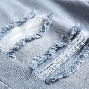 Nouveaux shorts en jean bleu pour hommes, vêtements de marque, été, coton délavé, shorts en denim, fabriqués au Pakistan, sur mesure - Product Image 2