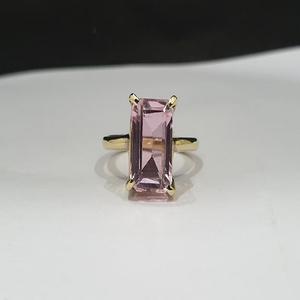 Bague en pierre d'améthyste en argent sterling 925 massif Design romantique Bijoux pour femmes pour mariage Fiançailles Anniversaire Fête Cadeau - Product Image 1