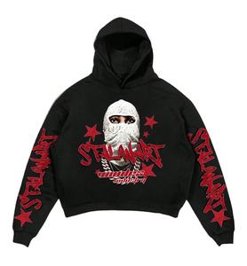 Alta calidad personalizado gota hombro peso pesado holgado ropa de calle de gran tamaño grueso transpirable invierno impreso Sudadera con capucha - Product Image 1