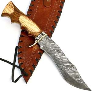 Paquete de cuchillos de acero D2 hechos a mano, cuchillos de caza de hoja fija Bowie Full Tang con mango de palisandro - Product Image 5