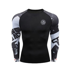 Meilleure qualité Polyester MMA Rash Guard GYM Workout Fitness Vêtements pour hommes Vêtements de sport pour les arts martiaux - Product Image 6