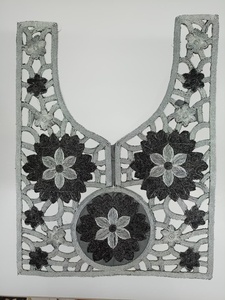 Tela de tejido bordado personalizado y parches de cuello cosidos redondos de lentejuelas para vestidos, blusas, ropa de fiesta, decoración de textiles para el hogar - Product Image 5