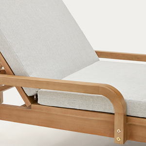 เก้าอี้อาบแดดไม้สักธรรมชาติกลางแจ้งผสมกับเบาะชายหาดเฟอร์นิเจอร์กลางแจ้ง-Lili - Product Image 5