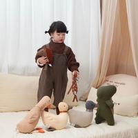 Peluche Apaisante en Tissu Coton PP pour Enfants, Modèle Canard ou Coq, Décoration de Chambre d'Enfant