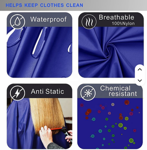 Cape de salon directe d'usine pour la coupe de cheveux et la coiffure imperméable facile à laver et à réutiliser disponible en vrac - Product Image 6