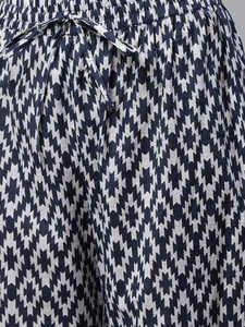 Conjunto de Kurta Recta de Algodón para Mujer, Corte Regular, Largo hasta el Tobillo, Secado Rápido, con Palazzo, Estilo Formal para Verano, en Tejido Slub y Cambric - Product Image 4