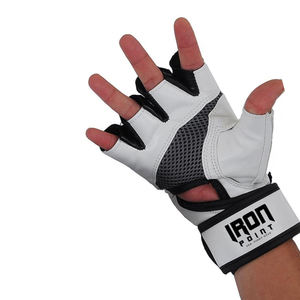 2023ถุงมือหนังพีวีซีครึ่งนิ้วคุณภาพสูงสำหรับผู้ใหญ่นวมชกมวยศิลปะการต่อสู้ MMA - Product Image 4