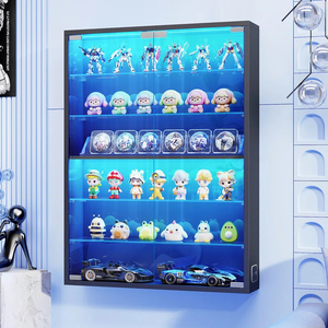 <span class=keywords><strong>Vitrine</strong></span> avec éclairage LED, étagère murale transparente <span class=keywords><strong>pour</strong></span> figurines de collection, modèles d'action, jouets, <span class=keywords><strong>vitrine</strong></span> DR574 - Product Image 1