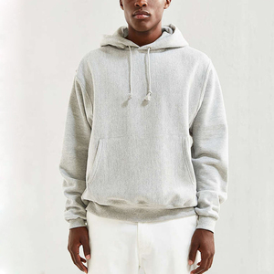 เสื้อฮู้ด400gsm ผ้าทอแบบกลับด้านลายว่างเปล่าเทคนิคปักผ้าฝ้ายออร์แกนิก100% มีฮู้ดทึบฤดูหนาว - Product Image 1