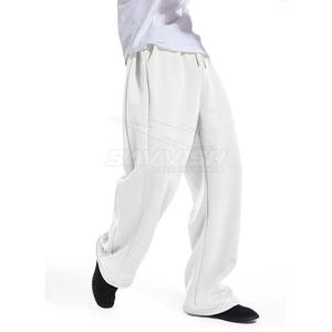 กางเกงวอร์มขาบานผ้าฟลีซคุณภาพสูงสำหรับผู้ชาย กางเกงวอร์มขาบานมีกระเป๋าข้าง รับสกรีนโลโก้ กางเกงวอร์มขาบานสำหรับผู้ชาย - Product Image 6