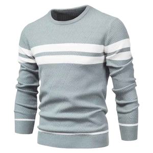 Sudadera para Hombre Color Gris con Línea Blanca, Diseño Transpirable, 100% Algodón Felpa, Sudadera para Hombre con Logotipo Personalizado - Product Image 1