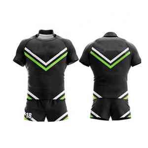 Uniformes de rugby personnalisés avec tissu léger évacuant l'humidité pour les entraînements de tournois et les matchs d'équipe de rugby compétitifs - Product Image 1