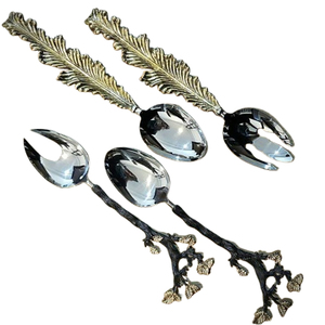 <b>Golden</b> Plated Shiny Polished <b>Cutlery</b> Aluminum Metal Kitchen Ware Dining Table Accessories Business Gift <b>Set</b> of 6 <b>Cutlery</b> - Product Image 2