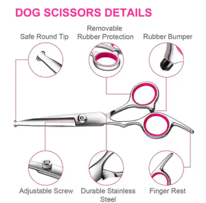 ชุดกรรไกรตัดขนสุนัขกรรไกรตัดขนสุนัขแบบตรงโดย anaif - Product Image 3