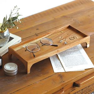 Organisateur de plateau à bijoux en bois fait main - Product Image 1