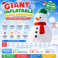 Personaje Navideño Inflable de Peluche Personalizado: Papá Noel, Hombre de Jengibre, Reno, Pingüino, Oso, Muñeco de Nieve, Elfo, Cascanueces, Decoración Esponjosa