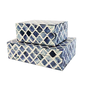 Caja de regalo ecológica multiusos con acabado de incrustaciones de hueso para guardar joyas, ideal para el hogar, hoteles y salas de maquillaje. - Product Image 5