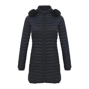 Parka acolchada ultraligera de Invierno para mujer, abrigos informales CON CAPUCHA DE PIEL Y ROPA de abrigo ligera cálida, Material de tela - Product Image 3