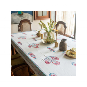 Nappe lavable en machine classique vintage bleu royal 100% coton brodé nouveau design 70x120 pouces parfaite pour les événements - Product Image 4