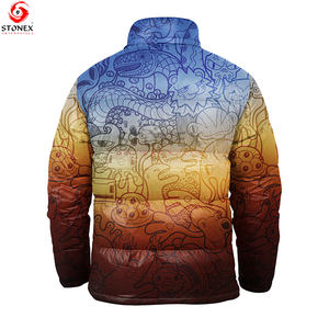 แจ็กเก็ตปลาปักเป้าผ้าใบคอตั้งสำหรับผู้ชายเสื้อแจ็คเก็ตผ้าแคนวาสสำหรับฤดูหนาวออกแบบได้ตามต้องการ - Product Image 2