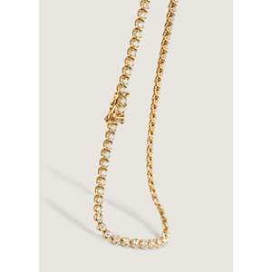 Madison Yellow Gold Diamond Tennis <b>Necklace</b> - Product Image 4