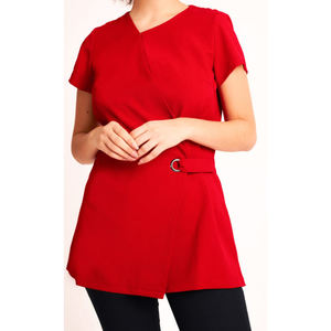 Best Quality Cotton /polyester Custom Spa Uniforms Women Beauty Salon <b>Tunice</b> Tops With Pockets and Zipper - Product Image 1
