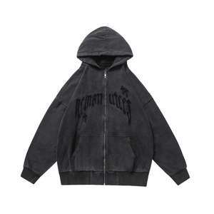 Conception personnalisée Sweats à capuche à fermeture éclair pour hommes à manches longues imprimés à fermeture éclair Pull-over à manches longues pour hommes - Product Image 4