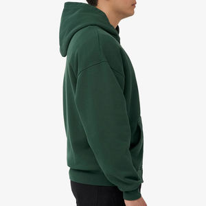 2025 calidad superior hombres 100% algodón grueso pesado francés Terry alta calidad en blanco ropa de calle de gran tamaño logotipo personalizado sudaderas con capucha - Product Image 4