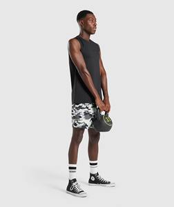 Pantalon de Sport pour hommes, vente en gros, blanc, pur, personnalisé, short de course, grande taille - Product Image 3