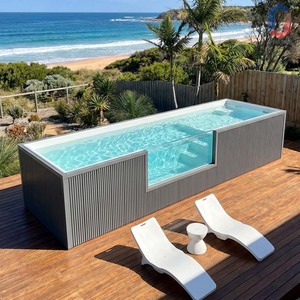 Piscina Prefabricada de Fibra de Vidrio para Resort o Villa, Estilo Costero, Equipo Completo, de Una Pieza, Lista para Usar, Venta al Por Mayor - Product Image 3