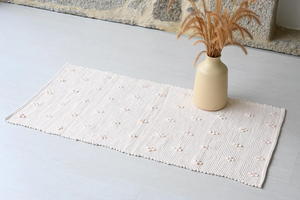 Handmade Cotton Runner Rug Gift for Her Boho Area Rugs Rugs For Bedroom Washable Rug Rectangle Rug Minimalist Home Decor - Product Image 2
