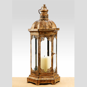 Lanterne en métal antique avec porte-bougie classique Nouvelle arrivée Style européen Lanterne de jardin décorative antique pour Noël - Product Image 4
