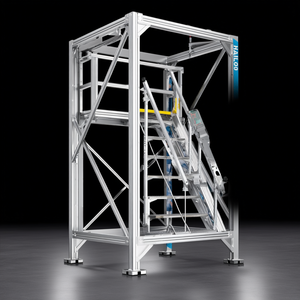 Work Platform Steel Tube <b>Step</b> Master D70 2 <b>Steps</b> H.400mm by HAILO - Product Image 3