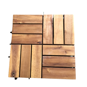 Azulejos de cubierta de madera de acacia de alta calidad, cubierta compuesta sin capa, acabado al aceite, Color Natural, resistente al agua para uso en exteriores - Product Image 1