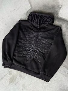 เสื้อสเวตเตอร์มีฮู้ดของผู้ชายแขนยาวผ้าฝ้าย100% มีฮู้ดสีพื้นมีซิปแบบลำลองฤดูใบไม้ร่วงใหม่ - Product Image 5