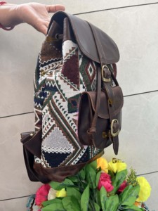 New Jacquard Leather Handmade Backpack Real Leather Rucksack Unisex <b>Multi</b> Uses New Design <b>Bag</b> Wholesale Bulk Product - Product Image 4