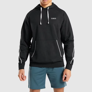 Sudadera con capucha de hombre Moq bajo de ajuste regular de manga larga con logotipo personalizado de alta calidad en Color sólido/venta directa de fábrica Sudadera con capucha cómoda para hombre - Product Image 6