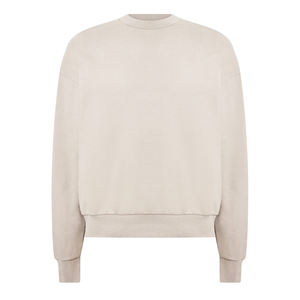 2026 Logo personnalisé poids lourd hiver col rond pull sweat unisexe 400 GSM 100% coton lourd blanc Polyester personnalisable - Product Image 3