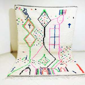 Tapis marocains faits main en laine, authentiques tapis berbères, laine naturelle, artisanat artisanal, taille et couleurs personnalisables, haute qualité - Product Image 1