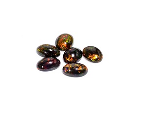 โอปอลเอธิโอเปียสีดําธรรมชาติพลอยวงรีเรียบ Cabochon หลวมในราคาโรงงานขายส่งจากซัพพลายเออร์ผู้ผลิตสีดํา st - Product Image 4