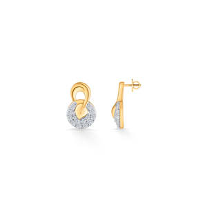 Lustrous <b>Gold</b> & Diamond <b>Stud</b> <b>Earrings</b> for Women-<b>Rose</b> White Yellow <b>Gold</b>-Engagement Wedding Anniversary Party Gift - Product Image 5