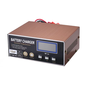 Meilleur chargeur de batterie rechargeable, chargeur de batterie 12V 20A automatique, chargeur de batterie 24V 7,5A avec affichage LED et prise - Product Image 2
